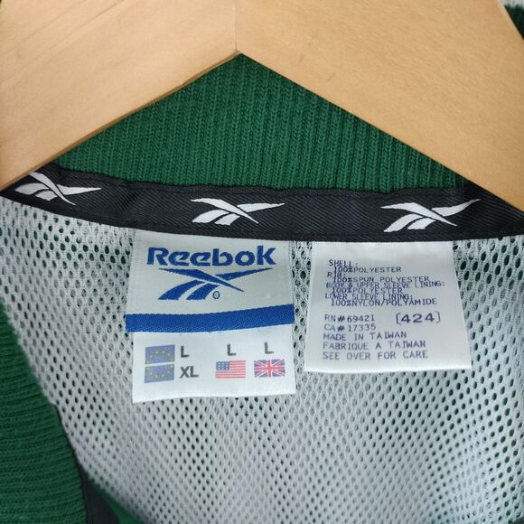 VTG Reebok Jacket Mens Large Green 1/2 Zip Pullover Mesh Lined Vent Windbreaker - Picture 6 of 16